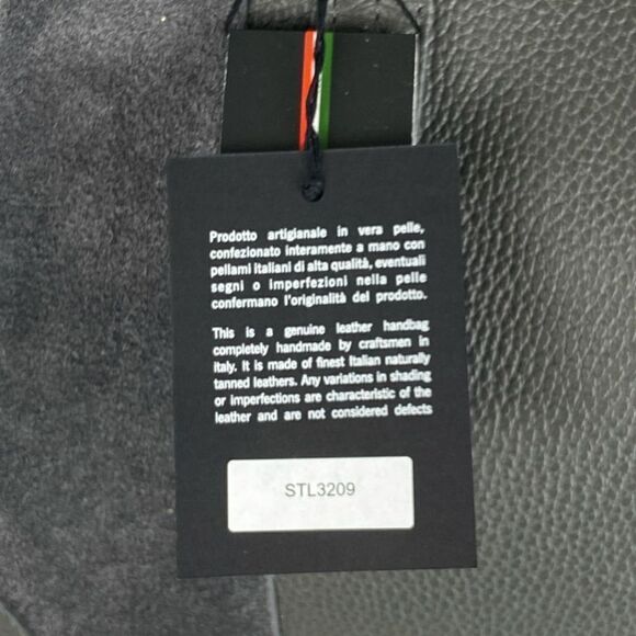 NWT Valentina Fiore Italian Gray Suede Leather Tote Bag Workcore Chic Minimalist - Picture 8 of 13